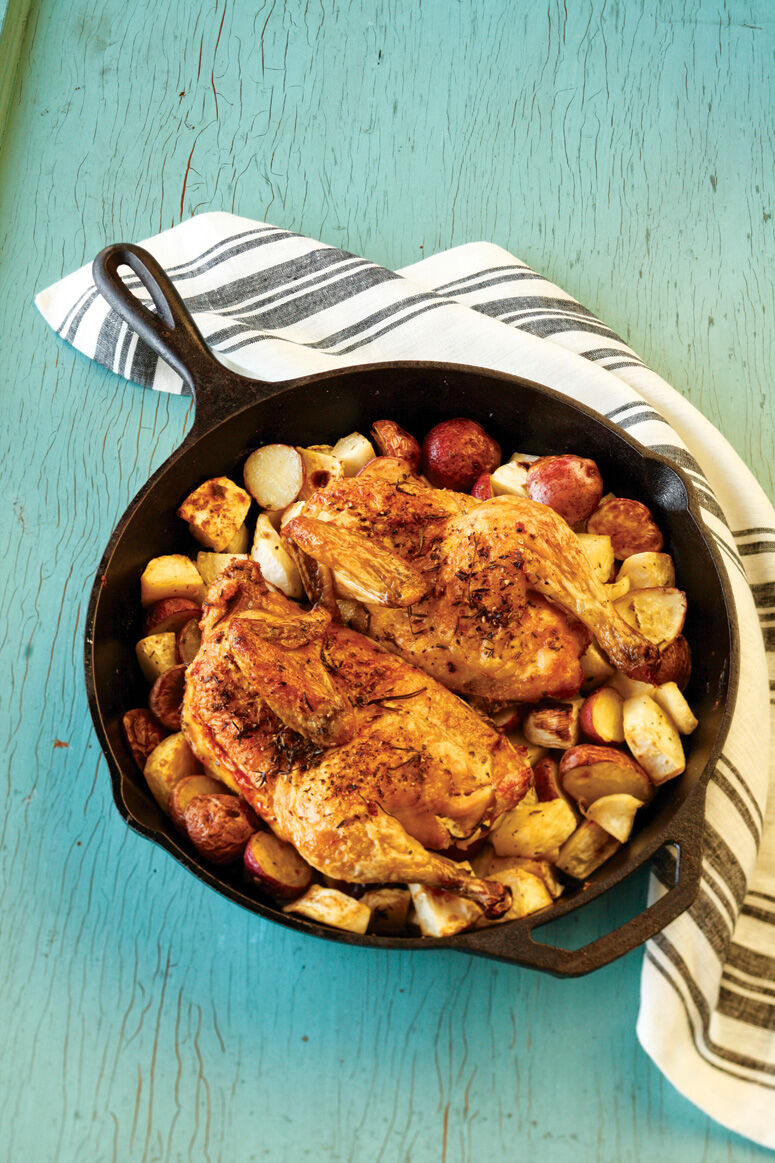 Chefs’ Sunday chicken dinner, three ways